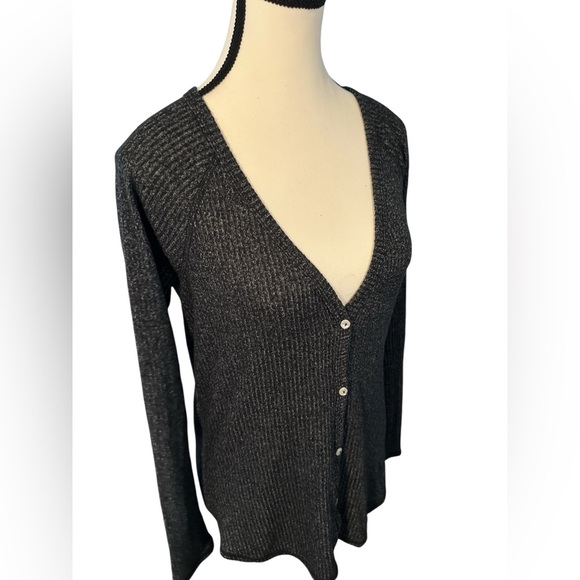 Modcloth Charcoal Button-Up Cardigan - Picture 2 of 6